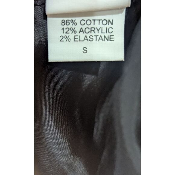 Eileen Fisher Womens S Woven Pattern Round Neck Open-Front Blazer 3/4 Sleeves - Picture 9 of 10